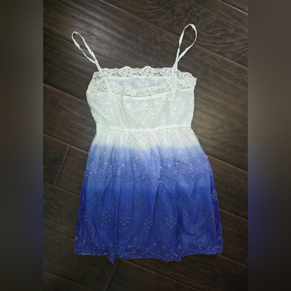 Zara Trafaluc Ombre Boho Spaghetti Strap Dress Large - Picture 10 of 11